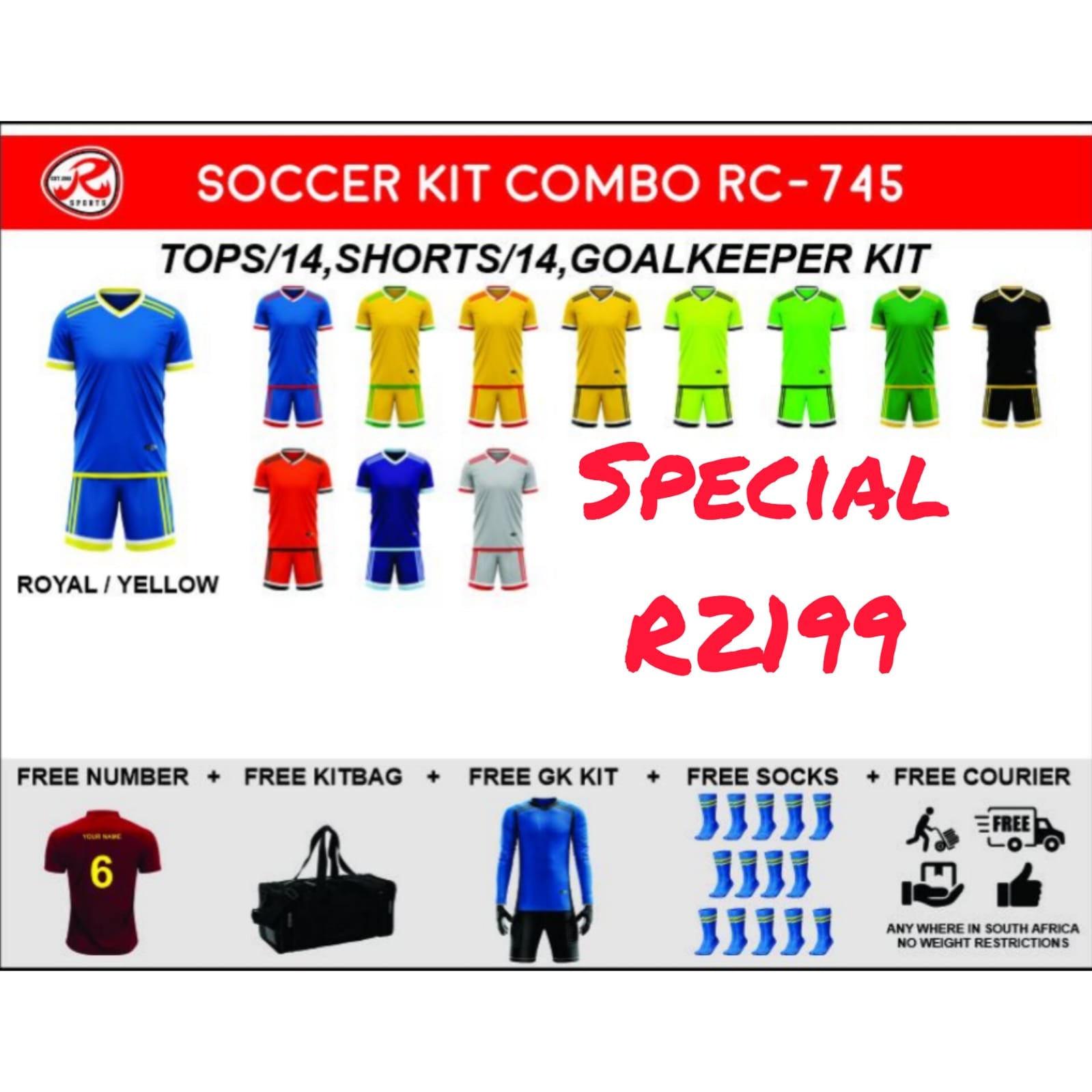 Ronex Soccer Kit RC-747 - Full Team Combo Set Of 15 – RONEX SPORTS