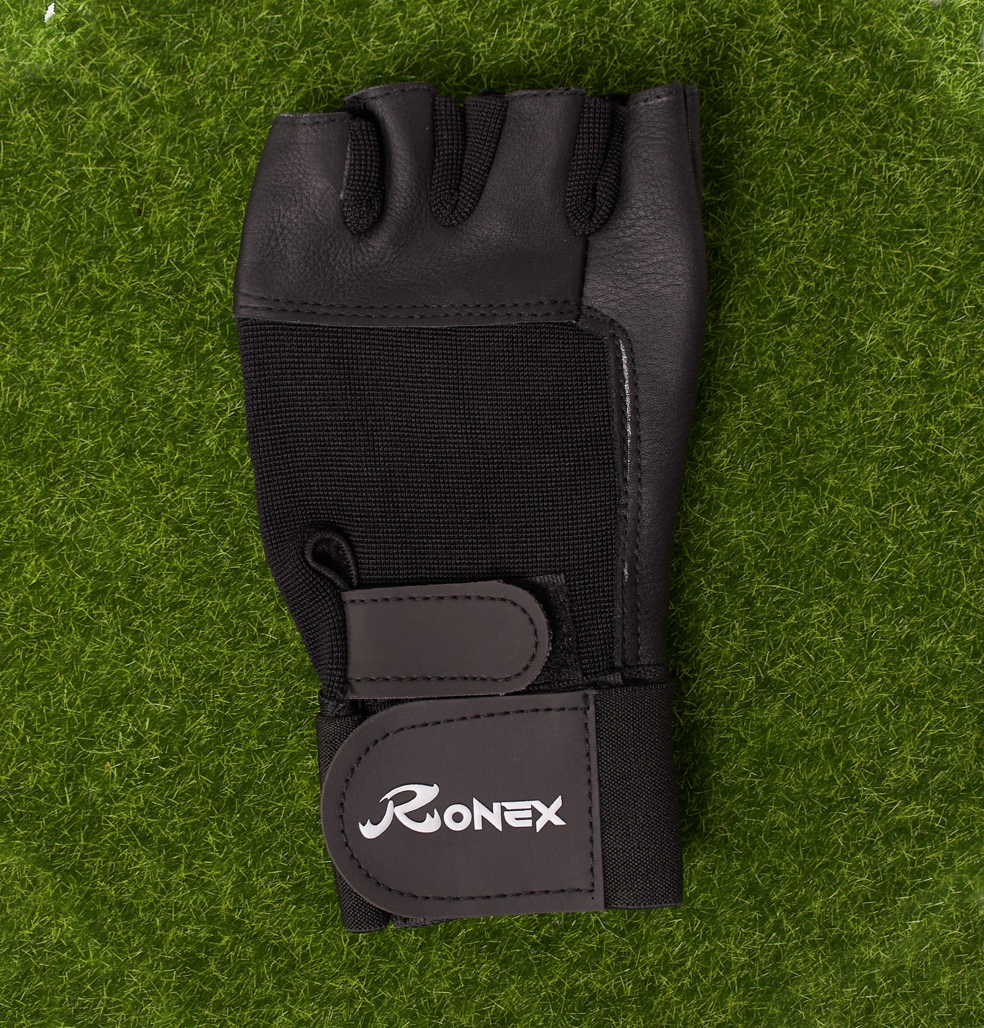 Ronex Leather Gym Gloves Black RONEX SPORTS