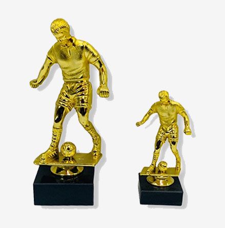 Products F-12 Gold Soccer Figurine Trophy with Marble Base